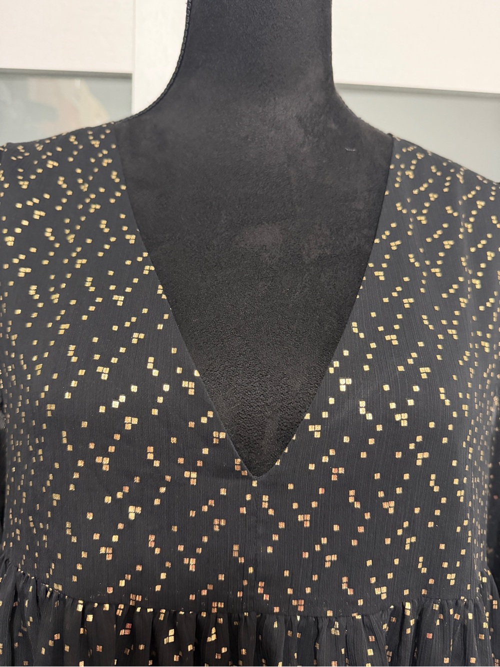 Sunday Best Jinx Long Sleeve Mini Babydoll Dress Black - Picture 4 of 9